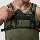 Chest Rig Esportivo Resistente à Água – Bolsa Leve com Fecho em Zíper para Aventuras, Corrida e Fitness