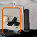 [1pcs Universal Sun Visor Glasses] 1pc Universal Car Sun Visor Glasses Clip, Pu Material, Auto Eyeglasses Holder, Vehicle Interior Accessories, Eyewear Storage Bracket