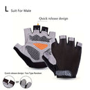 Luvas de Ciclismo Meio Dedo Unissex – Antiderrapantes, Almofadadas e Respiráveis