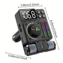 JaJaBor FM Transmitter: Boost Your Car Audio with Treble & Bass Control, 30W Fast Charging, and Hands-Free Wireless Kit
