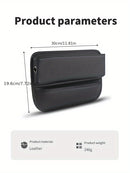 1pc Red PU Leather Car Seat Gap Organizer with Side Pockets & Charging Hole - Easy Install, Durable Console Storage Box for Smartphone, Wallet & Keys, Car Seat Organizer | Sleek Design | PU Leather Construction, Car Storage