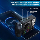 JaJaBor FM Transmitter: Boost Your Car Audio with Treble & Bass Control, 30W Fast Charging, and Hands-Free Wireless Kit