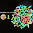 100pcs Glow-in-the-Dark Pebbles - Enhance Your Garden Or Aquarium With Natural Crystals!