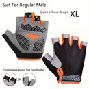 Luvas de Ciclismo Meio Dedo Unissex – Antiderrapantes, Almofadadas e Respiráveis