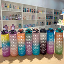 Garrafa de Água 1L – Design Degradê, Escala de Medição e Acabamento Fosco