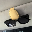 [1pcs Universal Sun Visor Glasses] 1pc Universal Car Sun Visor Glasses Clip, Pu Material, Auto Eyeglasses Holder, Vehicle Interior Accessories, Eyewear Storage Bracket