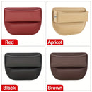 1pc Red PU Leather Car Seat Gap Organizer with Side Pockets & Charging Hole - Easy Install, Durable Console Storage Box for Smartphone, Wallet & Keys, Car Seat Organizer | Sleek Design | PU Leather Construction, Car Storage