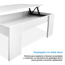 Mesa de centro elevada Nyana Home |   Mesa multifuncional com arrumação oculta |   Tampa superior elevável |   Sala Quarto de Estar |   Abertura fácil |   Dobradiças metálicas |   Funcional e versátil