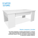 Mesa de centro elevada Nyana Home |   Mesa multifuncional com arrumação oculta |   Tampa superior elevável |   Sala Quarto de Estar |   Abertura fácil |   Dobradiças metálicas |   Funcional e versátil