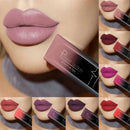 Waterproof Nude Matte Velvet Glossy Lip Gloss Lipstick Lip Balm Sexy Red Lip Tint 21 Colors Women Fashion Makeup Lipstick Tube