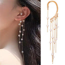 Sweet Exquisite Sparkling Zircon Butterfly Tassel Ear Cuff Clip Earring No Pierced Rhinestone Clip On Earrings For Women Jewelry