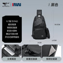 Septwolves negócios fino impresso couro crossbody sling saco homem moda casual viagem monograma impressão tecido ipad bolsa de ombro