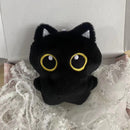 Novo bonito gato preto brinquedo de pelúcia boneca pequeno pingente fofinho travesseiro almofada ins gato preto brinquedo de pelúcia boneca para menino menina presentes de aniversário