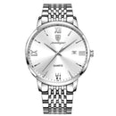 POEDAGAR Luxury Sports Men's Wristwatch Stainless Steel Waterproof Date Man Watch High Quality Casual Fashion Quartz Men Watches