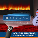 40/50/60 polegadas 3d lareira elétrica montada na parede 12 modos de cor efeito chama 900/1800 w lareira função app controle remoto