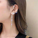 Sweet Exquisite Sparkling Zircon Butterfly Tassel Ear Cuff Clip Earring No Pierced Rhinestone Clip On Earrings For Women Jewelry