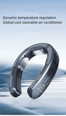 2025 novo condicionador de ar wearable usb recarregável portátil 3 refrigeração pendurado pescoço ventilador mudo 6000mah ao ar livre verão refrigerador