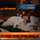 40/50/60 polegadas 3d lareira elétrica montada na parede 12 modos de cor efeito chama 900/1800 w lareira função app controle remoto