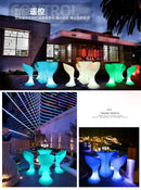 Nova mesa de bar led 16 cores mudando iluminação led mesa de cocktail luminosa brilhante fezes de barra de café para fontes de eventos de festa
