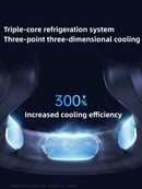 2025 novo condicionador de ar wearable usb recarregável portátil 3 refrigeração pendurado pescoço ventilador mudo 6000mah ao ar livre verão refrigerador
