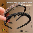 2/6 peças de tiaras antiderrapantes com strass dentado para crianças não estranho na cabeça