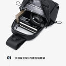 Septwolves negócios fino impresso couro crossbody sling saco homem moda casual viagem monograma impressão tecido ipad bolsa de ombro