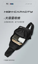 Septwolves negócios fino impresso couro crossbody sling saco homem moda casual viagem monograma impressão tecido ipad bolsa de ombro