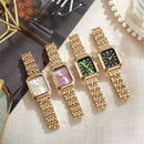 Luxury 2025 New Ladies Quartz Watch Fashion Simple Square Gold Women's Stainless Steel Clock Commercial Wristwatches Gifts