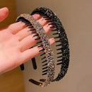 2/6 peças de tiaras antiderrapantes com strass dentado para crianças não estranho na cabeça