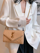 Novo envelope saco de corrente feminina crossbody saco commuter saco do telefone móvel nicho moda textura saco de ombro para mulher