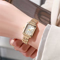 Luxury 2025 New Ladies Quartz Watch Fashion Simple Square Gold Women's Stainless Steel Clock Commercial Wristwatches Gifts