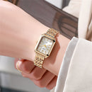 Luxury 2025 New Ladies Quartz Watch Fashion Simple Square Gold Women's Stainless Steel Clock Commercial Wristwatches Gifts