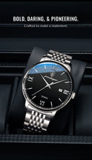 POEDAGAR Luxury Sports Men's Wristwatch Stainless Steel Waterproof Date Man Watch High Quality Casual Fashion Quartz Men Watches