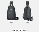 Septwolves negócios fino impresso couro crossbody sling saco homem moda casual viagem monograma impressão tecido ipad bolsa de ombro