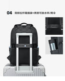 Septwolves mochila de couro de luxo para homens monograma impresso elegante mochila para portátil 15 Polegada saco de viagem preto mochila de negócios