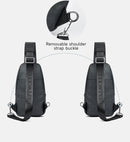 Septwolves negócios fino impresso couro crossbody sling saco homem moda casual viagem monograma impressão tecido ipad bolsa de ombro