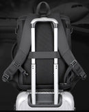 USB Mochila de Grande Capacidade, Hard Shell Commuter Bag, 17 "Computer Bag, Mala de Viagem à Prova D 'Água, Saco do Computador Notebook, Material ABS