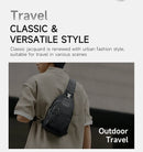 Septwolves negócios fino impresso couro crossbody sling saco homem moda casual viagem monograma impressão tecido ipad bolsa de ombro