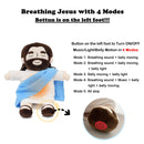 40cm respiração jesus acalmar brinquedo de pelúcia para crianças macio calmante jesus plushies reconfortante jesus coração brinquedo páscoa presentes de natal