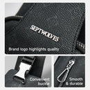 Septwolves negócios fino impresso couro crossbody sling saco homem moda casual viagem monograma impressão tecido ipad bolsa de ombro