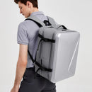 USB Mochila de Grande Capacidade, Hard Shell Commuter Bag, 17 "Computer Bag, Mala de Viagem à Prova D 'Água, Saco do Computador Notebook, Material ABS