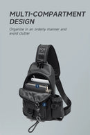 Septwolves negócios fino impresso couro crossbody sling saco homem moda casual viagem monograma impressão tecido ipad bolsa de ombro