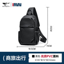 Septwolves negócios fino impresso couro crossbody sling saco homem moda casual viagem monograma impressão tecido ipad bolsa de ombro