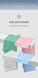 4 pçs boxer shorts roupa interior de seda gelo dos homens legal cuecas respirável sexy calcinha fina u convexo lingerie lotes por atacado L-6XL