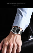 POEDAGAR Luxury Sports Men's Wristwatch Stainless Steel Waterproof Date Man Watch High Quality Casual Fashion Quartz Men Watches