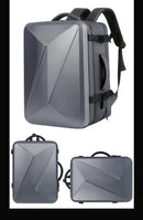 USB Mochila de Grande Capacidade, Hard Shell Commuter Bag, 17 "Computer Bag, Mala de Viagem à Prova D 'Água, Saco do Computador Notebook, Material ABS