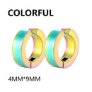 2 Pcs Classic Korean Punk Stainless Steel Ear Clip Earrings for Men Women Black No Pierced Fake Ear Circle New Pop Jewelry