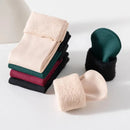 Feminino inverno velo grosso meias quentes macio e confortável cor sólida casa piso grosso meia botas macias meias de dormir
