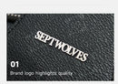Septwolves negócios fino impresso couro crossbody sling saco homem moda casual viagem monograma impressão tecido ipad bolsa de ombro
