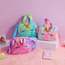 Unicórnio de pelúcia crossbody saco para meninas crianças bolsa ombro bonito estudante presente lápis caso moeda carteira acessório viagem